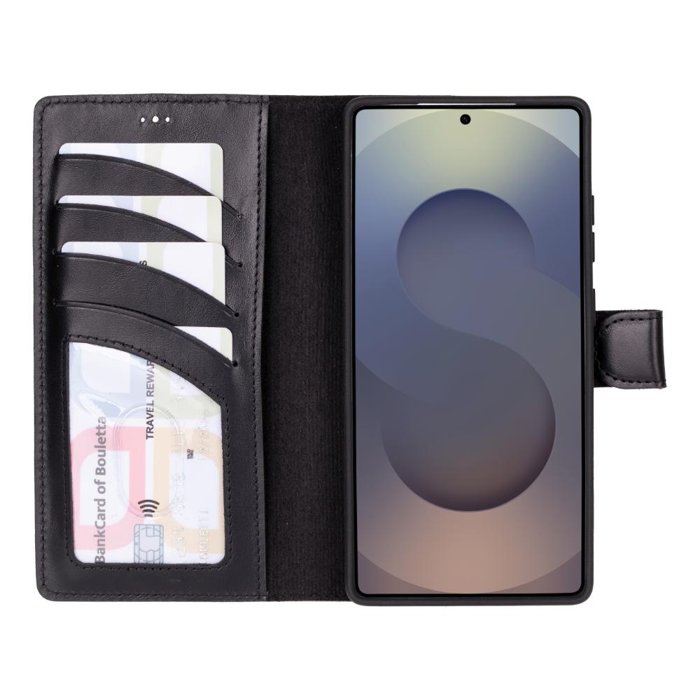 Magic Samsung Galaxy S25 Ultra Detachable Genuine Leather Wallet Case