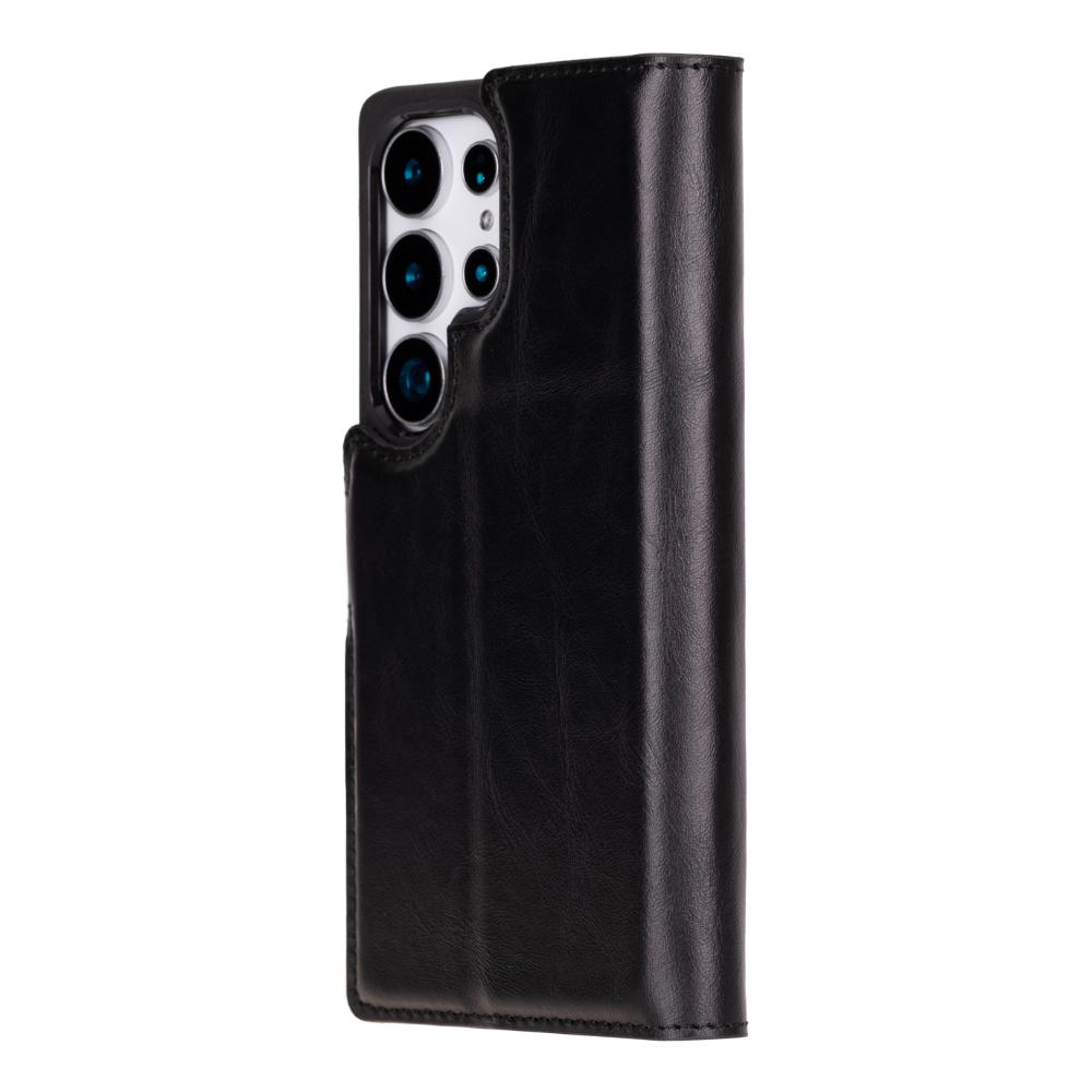 Magic Samsung Galaxy S25 Ultra Detachable Genuine Leather Wallet Case