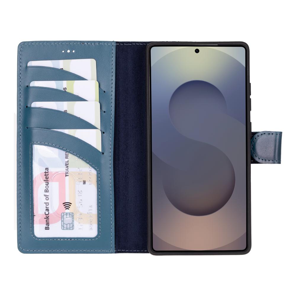 Magic Samsung Galaxy S25 Ultra Detachable Genuine Leather Wallet Case
