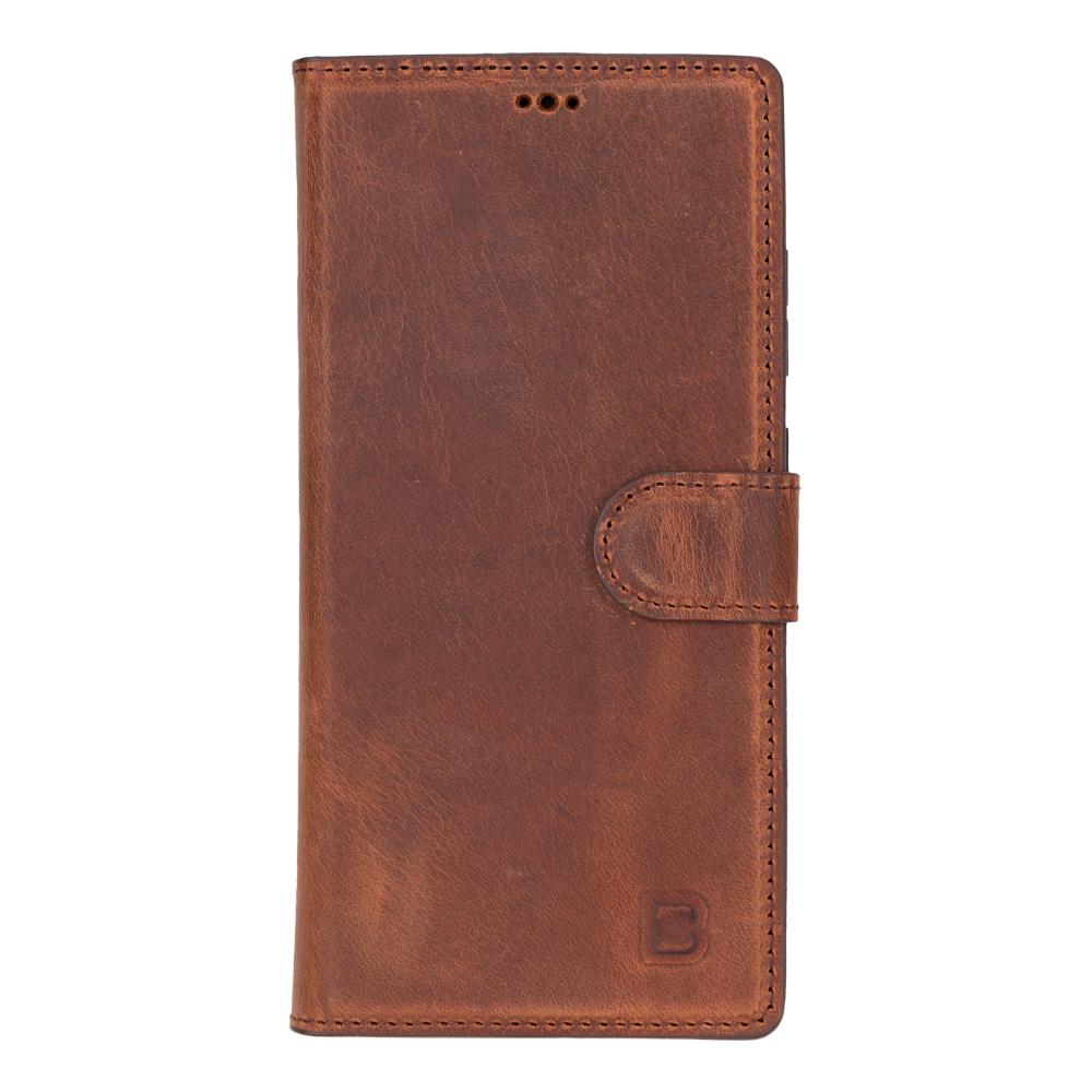 Magic Samsung Galaxy S25 Ultra Detachable Genuine Leather Wallet Case