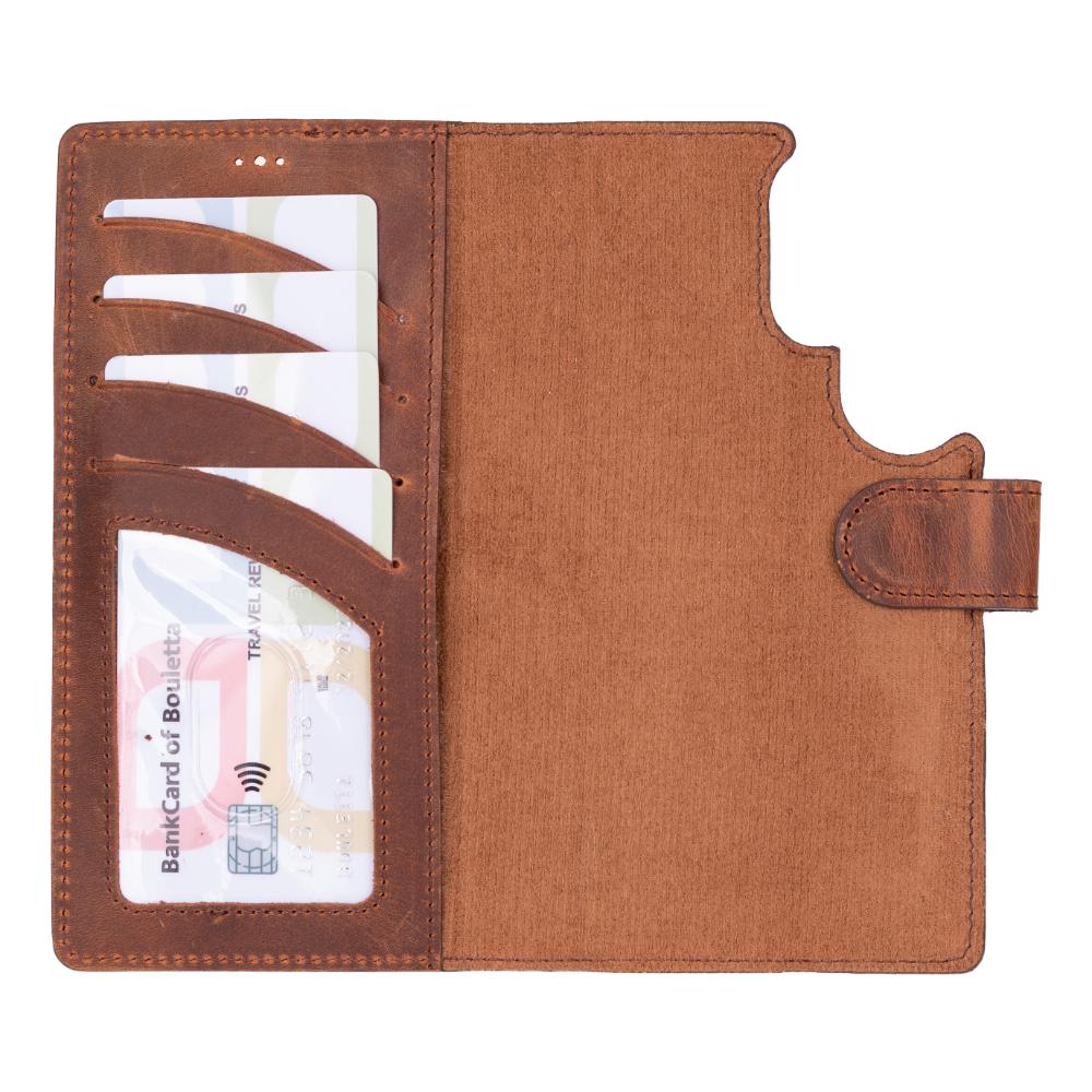 Magic Samsung Galaxy S25 Ultra Detachable Genuine Leather Wallet Case