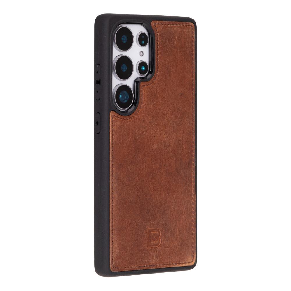 Magic Samsung Galaxy S25 Ultra Detachable Genuine Leather Wallet Case