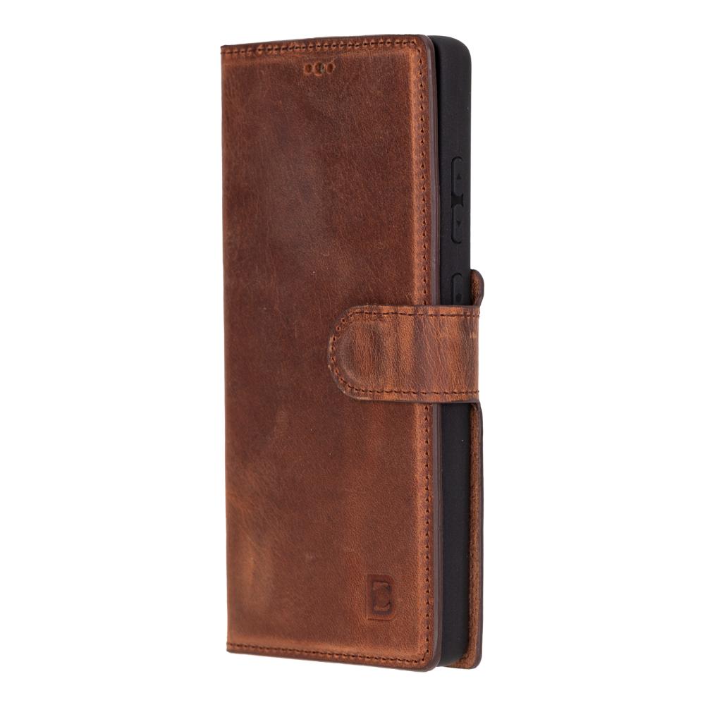 Magic Samsung Galaxy S25 Ultra Detachable Genuine Leather Wallet Case