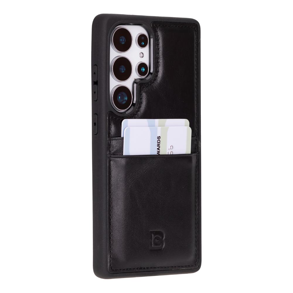 Flex Cover Gerçek Deri Samsung Galaxy S25 Ultra Kılıf Kart Tutucu ile