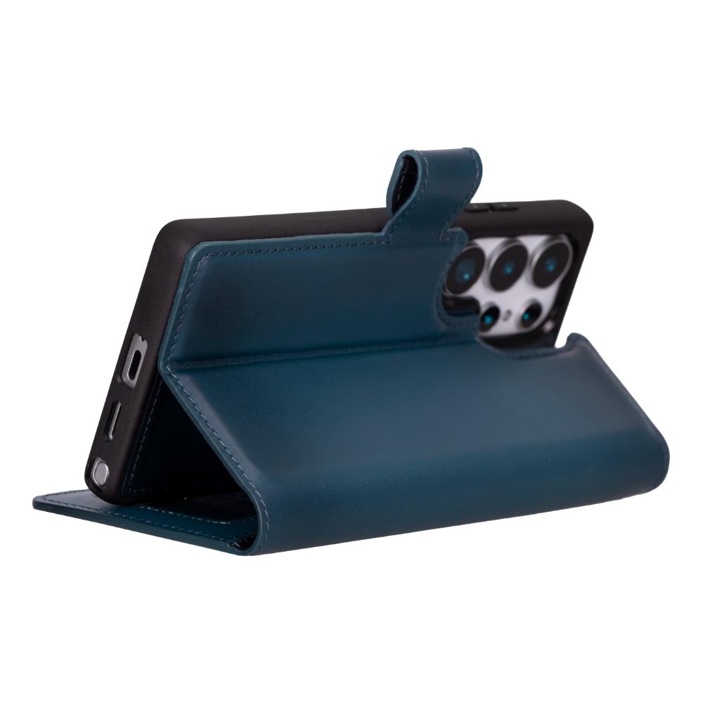 Magic Samsung Galaxy S25 Ultra Detachable Genuine Leather Wallet Case