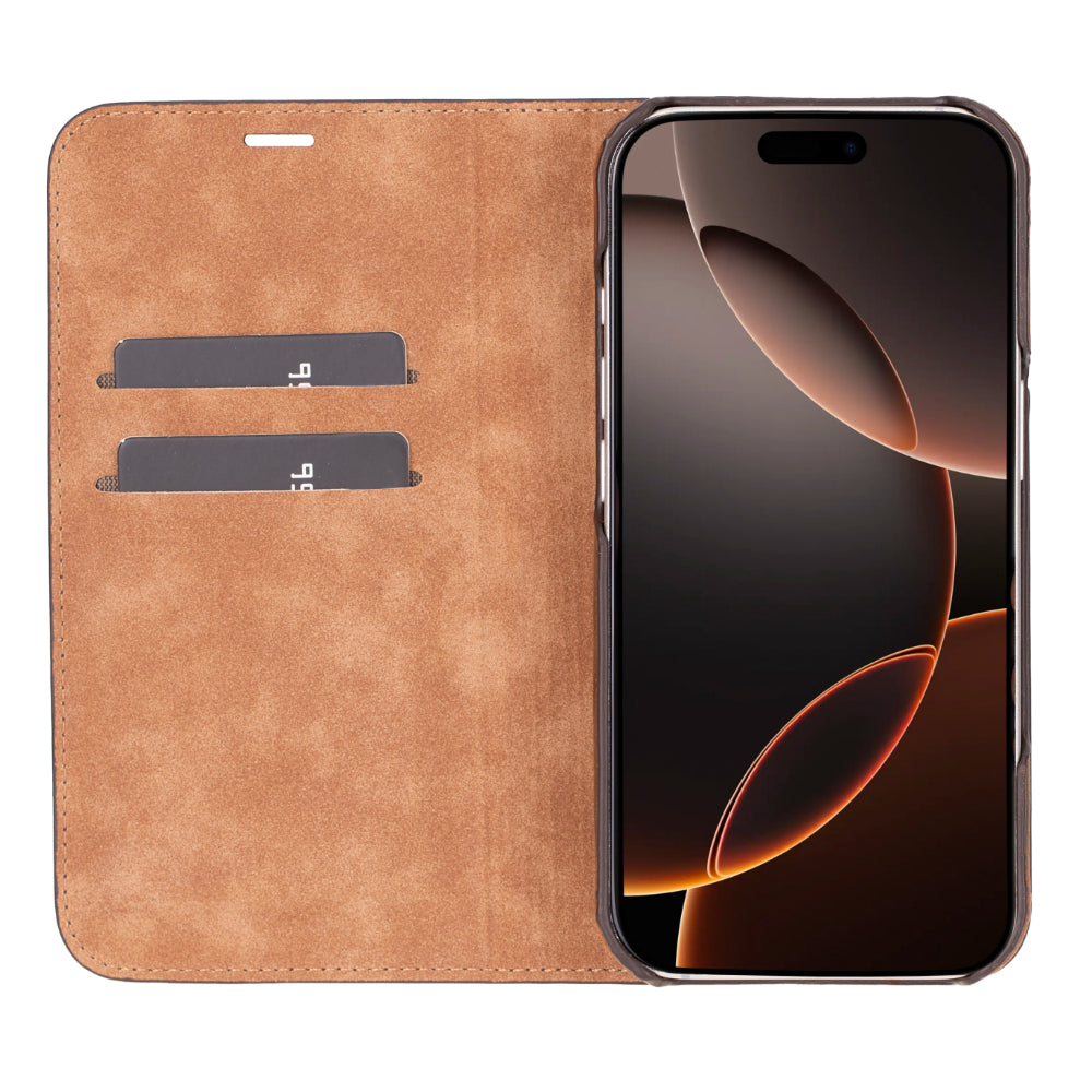 Sonat iPhone 16 Pro Genuine Leather Folio Case