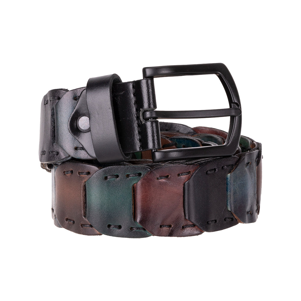 Eclipso Braided Genuine Leather Men's Belt