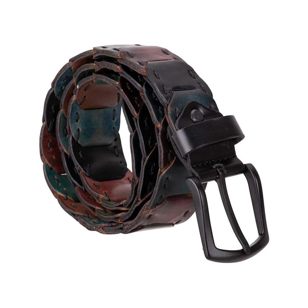 Eclipso Braided Genuine Leather Men's Belt