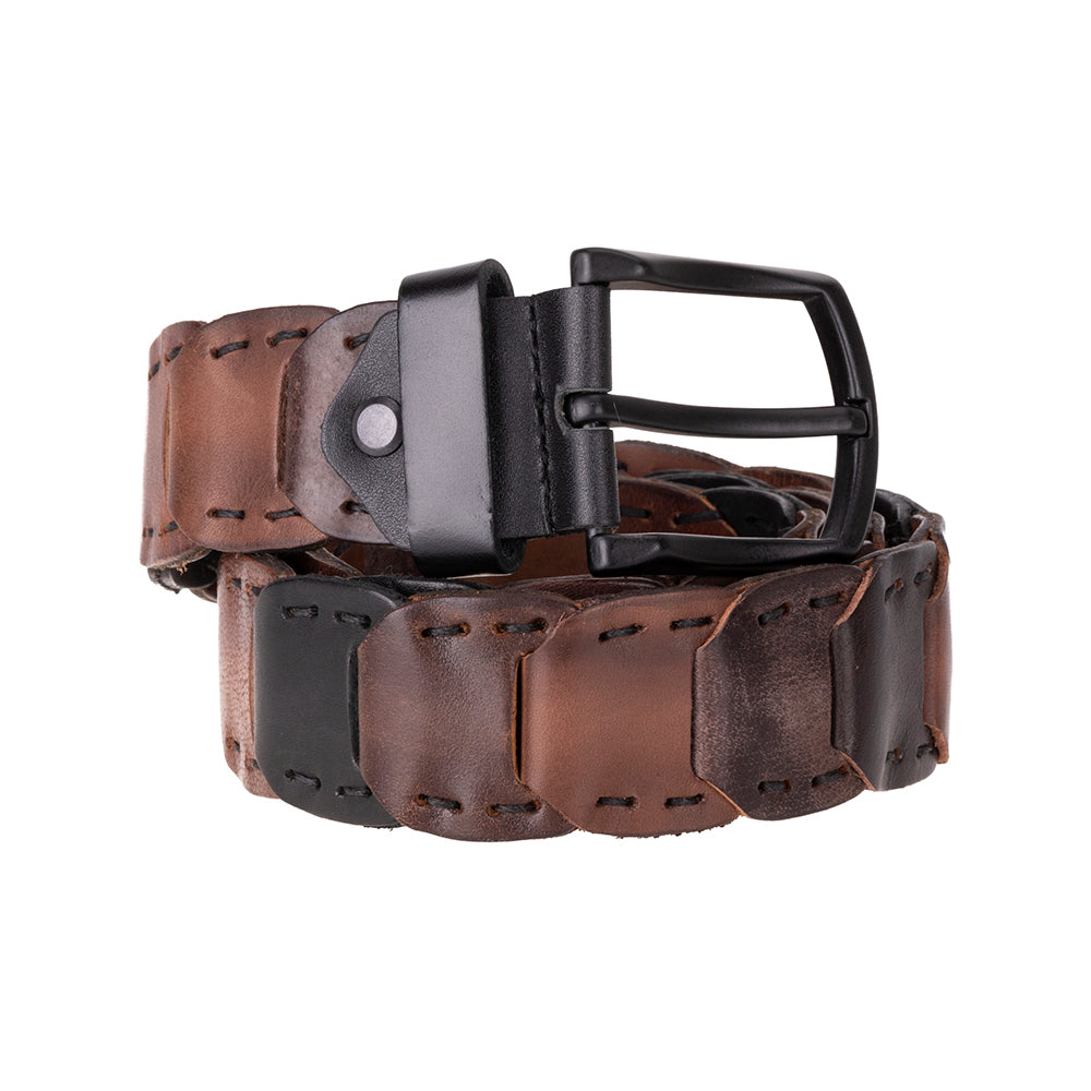 Eclipso Braided Genuine Leather Men's Belt