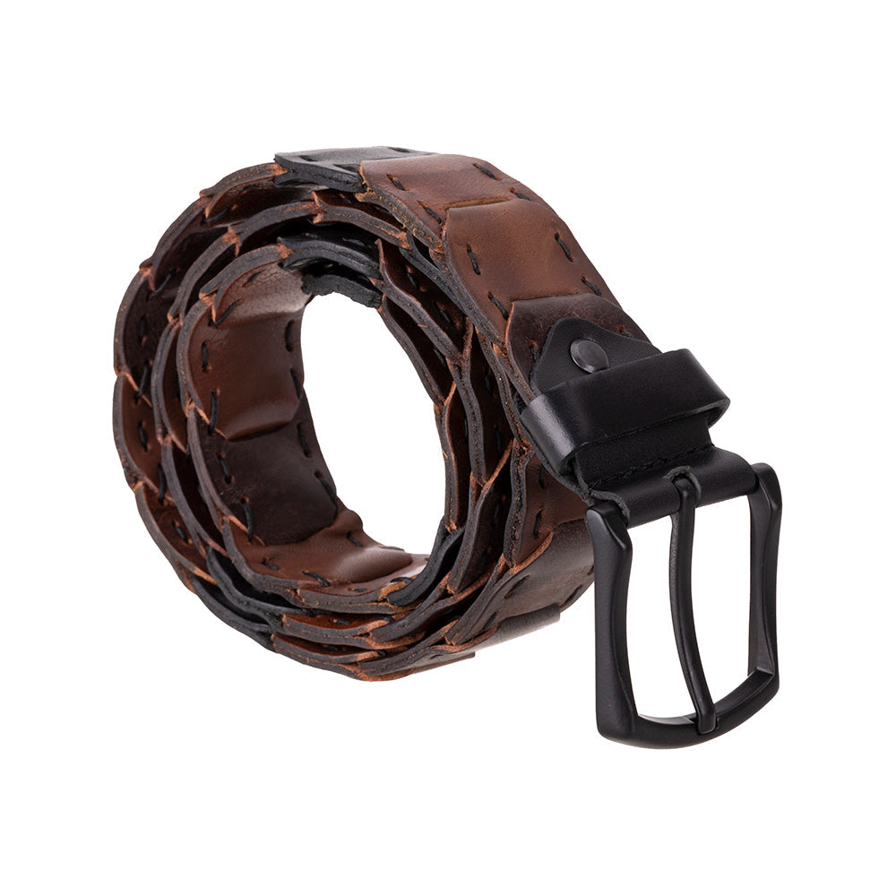 Eclipso Braided Genuine Leather Men's Belt