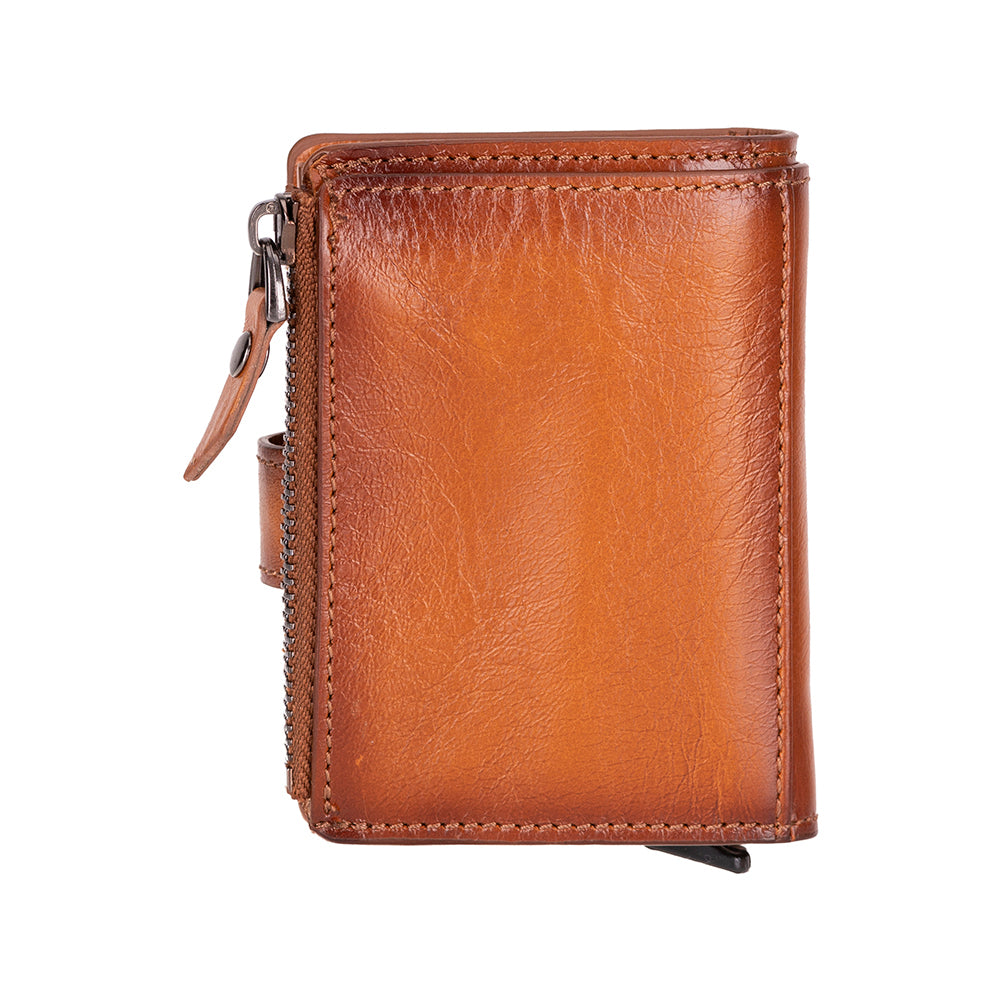 Lumora Genuine Leather Pop-up Card Holder