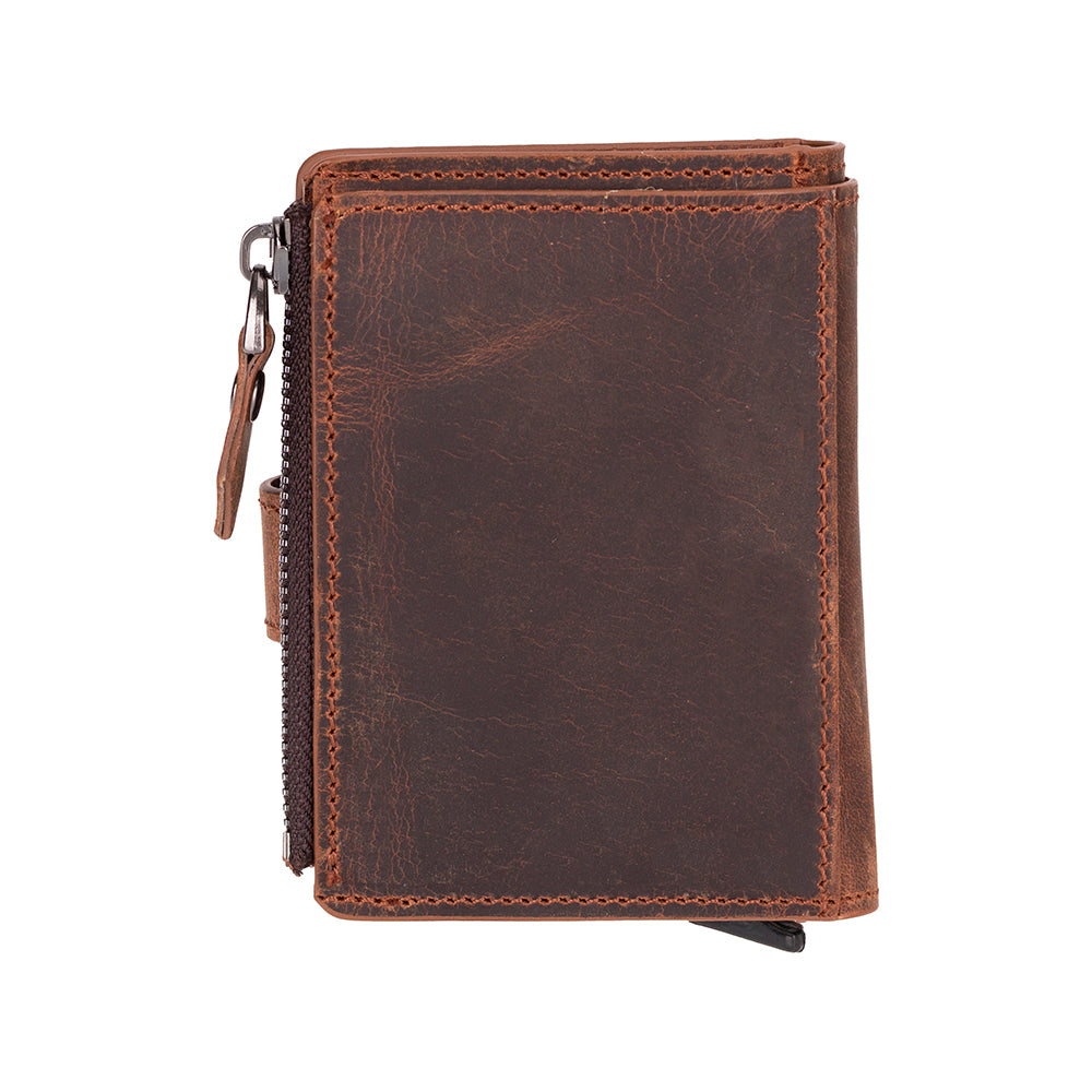 Lumora Genuine Leather Pop-up Card Holder