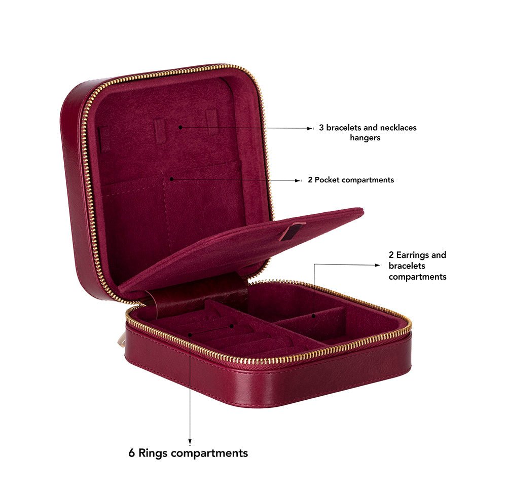Amanda Genuine Leather Jewelry Box