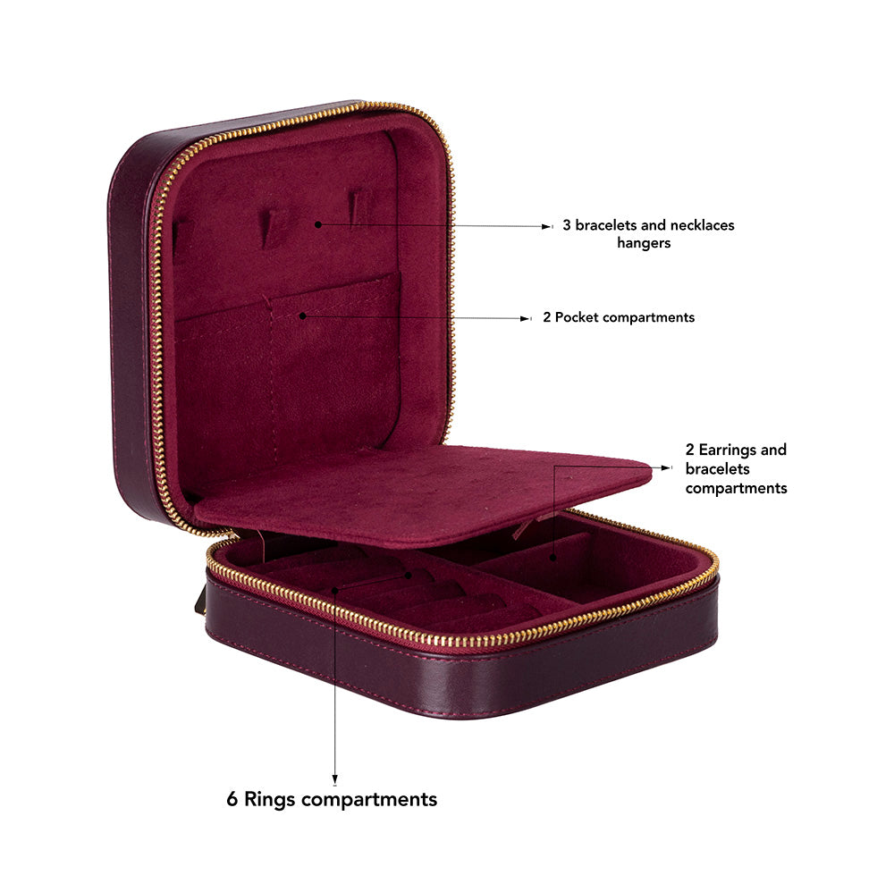 Amanda Genuine Leather Jewelry Box
