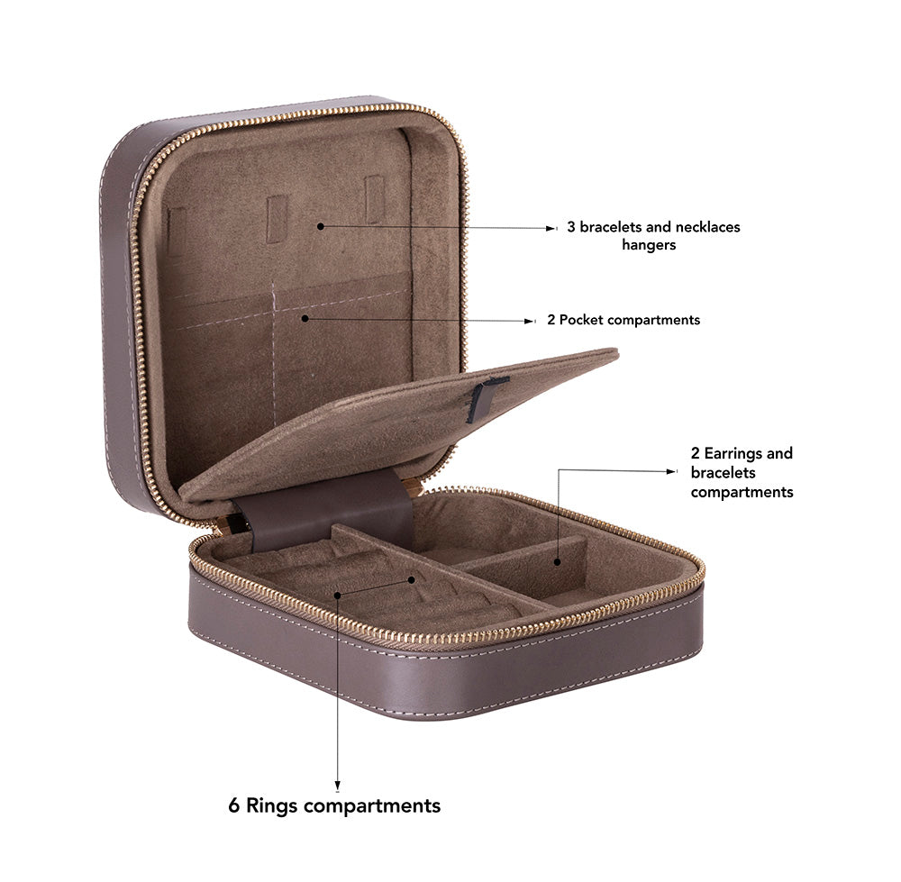 Amanda Genuine Leather Jewelry Box