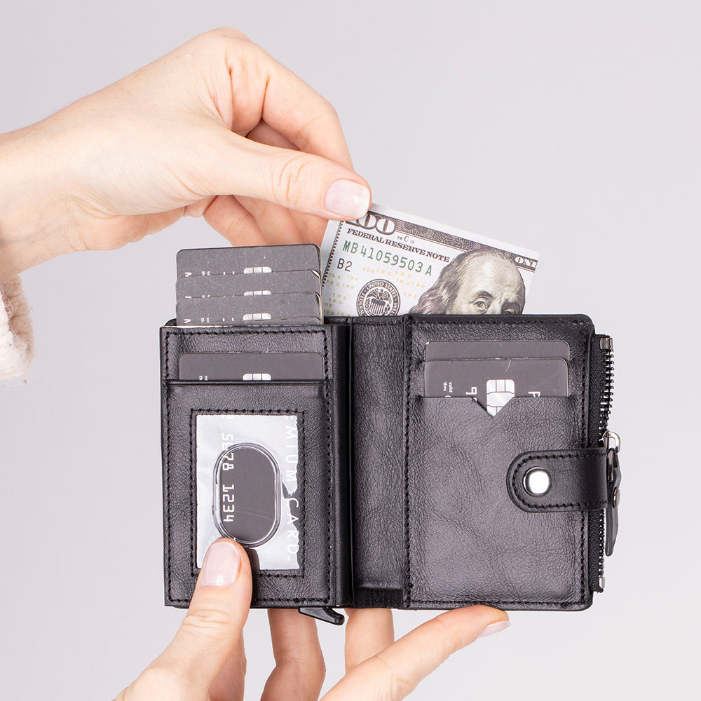 Rodos Pop-up Genuine Leather Card Holder