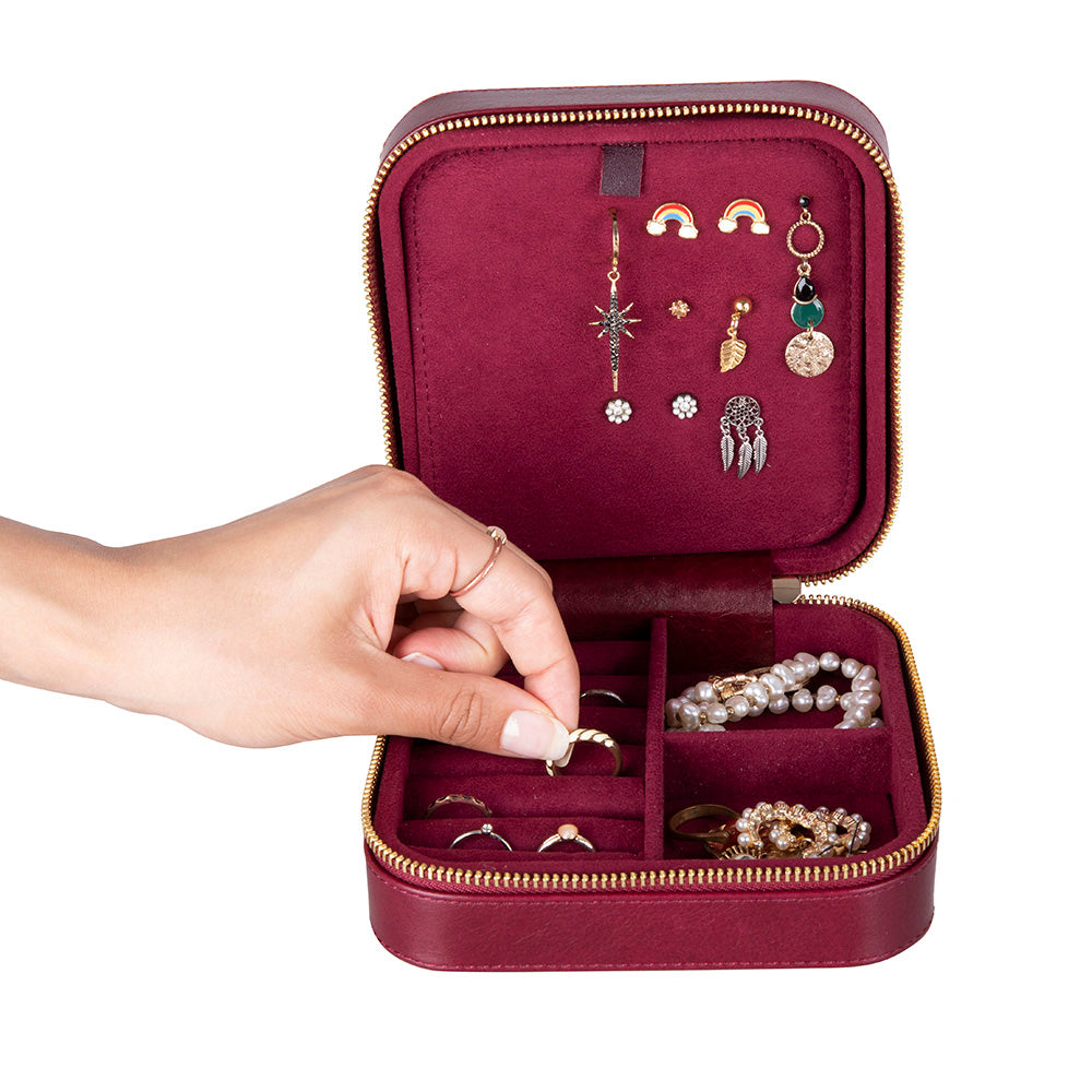 Amanda Genuine Leather Jewelry Box