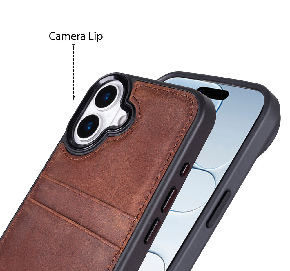Flex iPhone 17 Deri Kılıf (Kartlık, Bouletta)