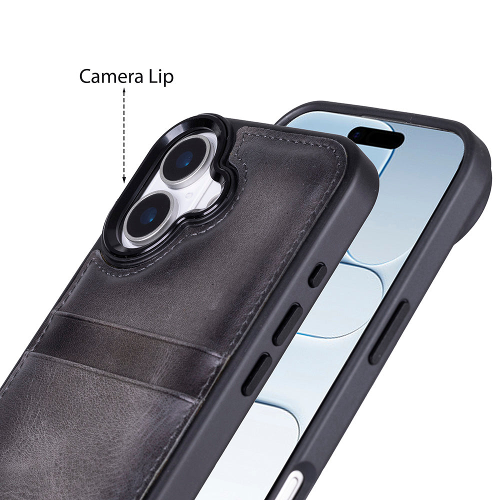 Flex iPhone 17 Deri Kılıf (Kartlık, Bouletta)