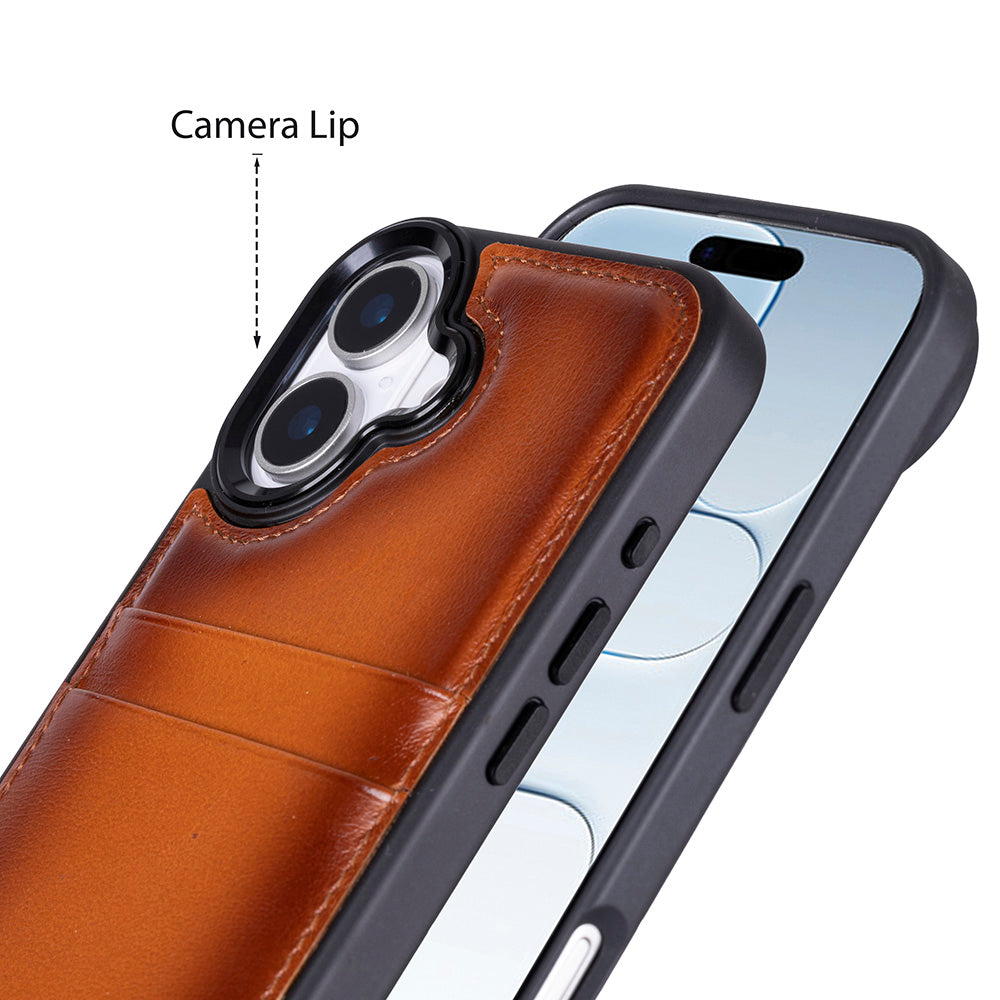 Flex iPhone 17 Deri Kılıf (Kartlık, Bouletta)
