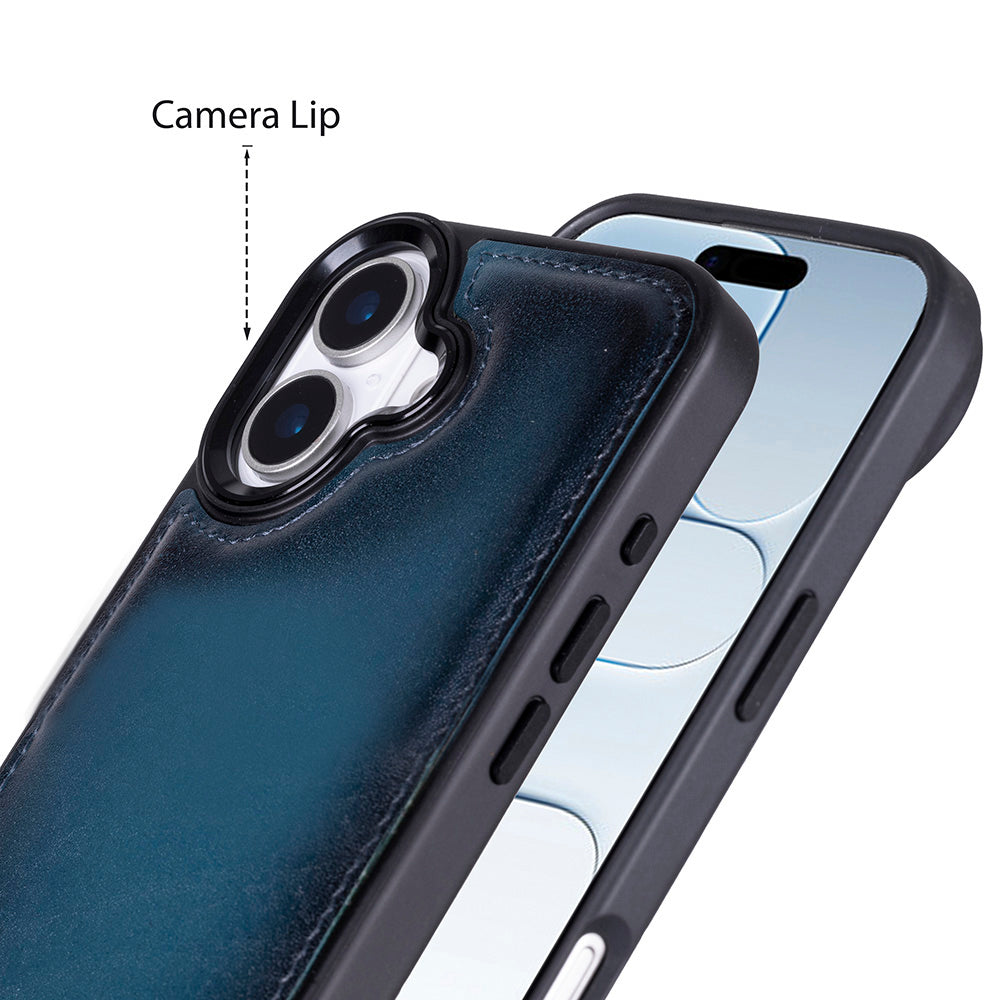 Magic iPhone 17 Detachable Genuine Leather Wallet Case