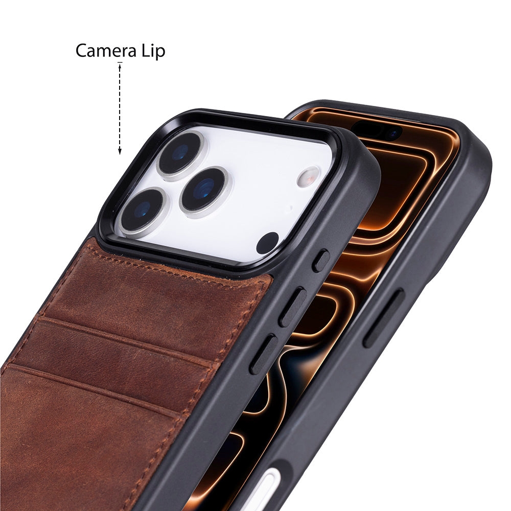 Flex iPhone 17 Pro Leather Case (Card Holder, Bouletta)