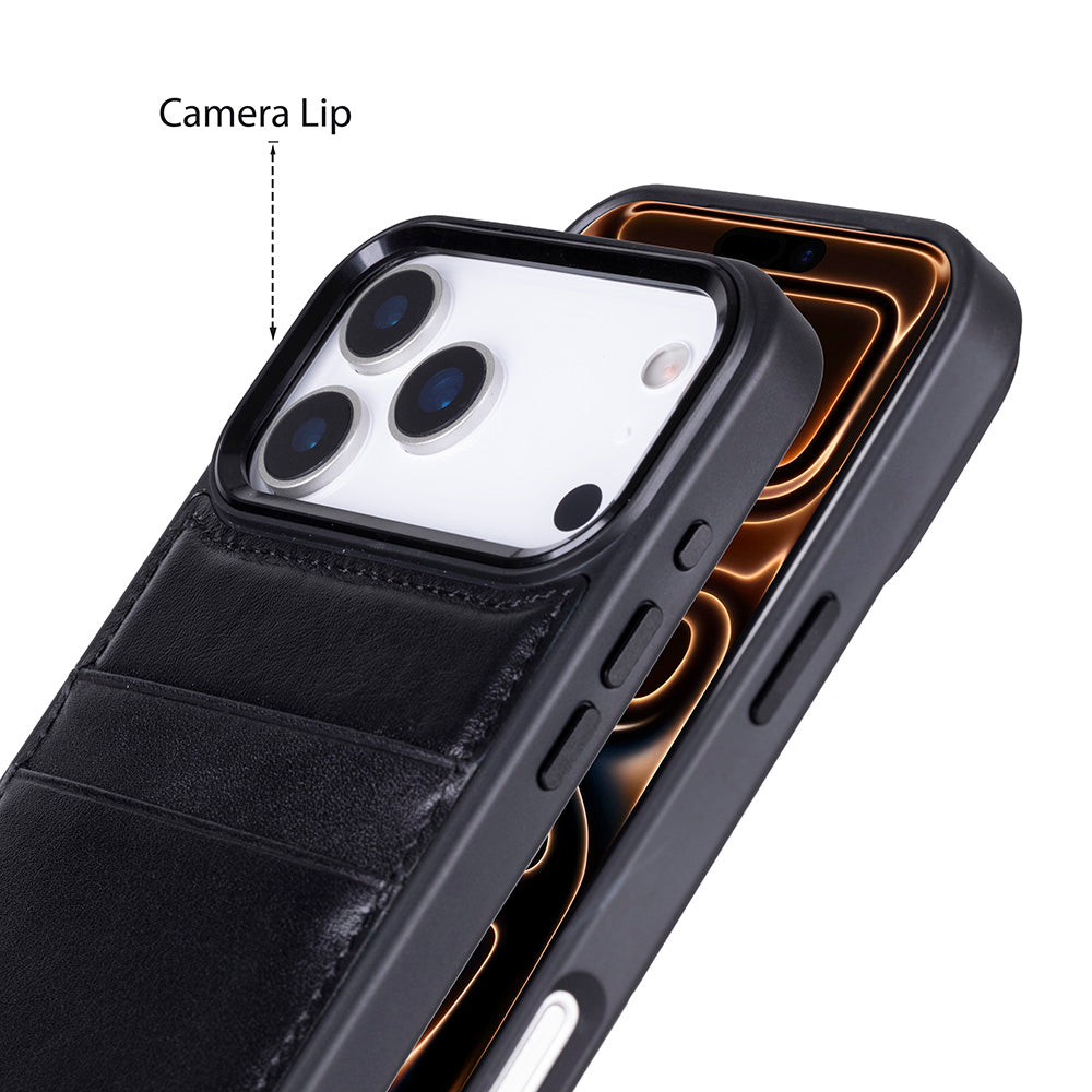 Flex iPhone 17 Pro Leather Case (Card Holder, Bouletta)