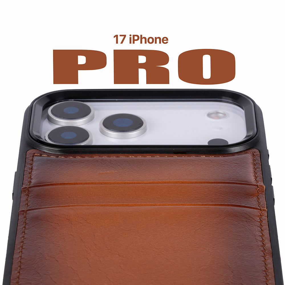 Flex iPhone 17 Pro Leather Case (Card Holder, Bouletta)