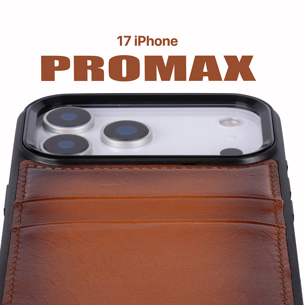 Flex iPhone 17 Pro Max Leather Case (Card Holder, Bouletta)