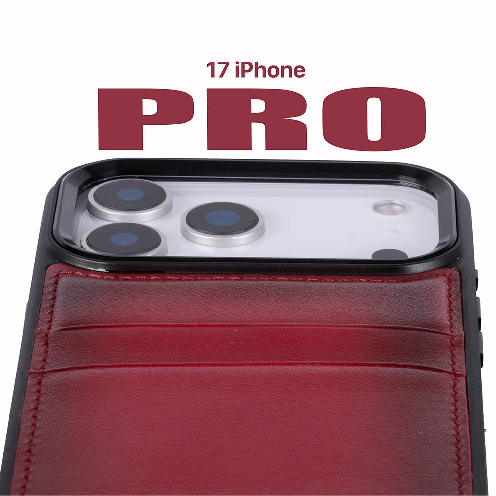 Flex iPhone 17 Pro Leather Case (Card Holder, Bouletta)