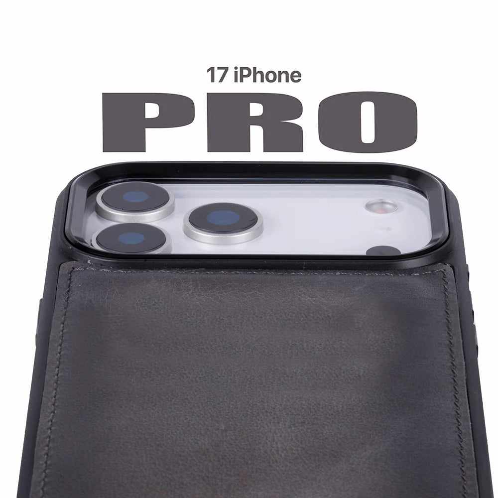 Magic iPhone 17 Pro Deri Ayrılabilir Cüzdan Kılıf (RFID, Bouletta)