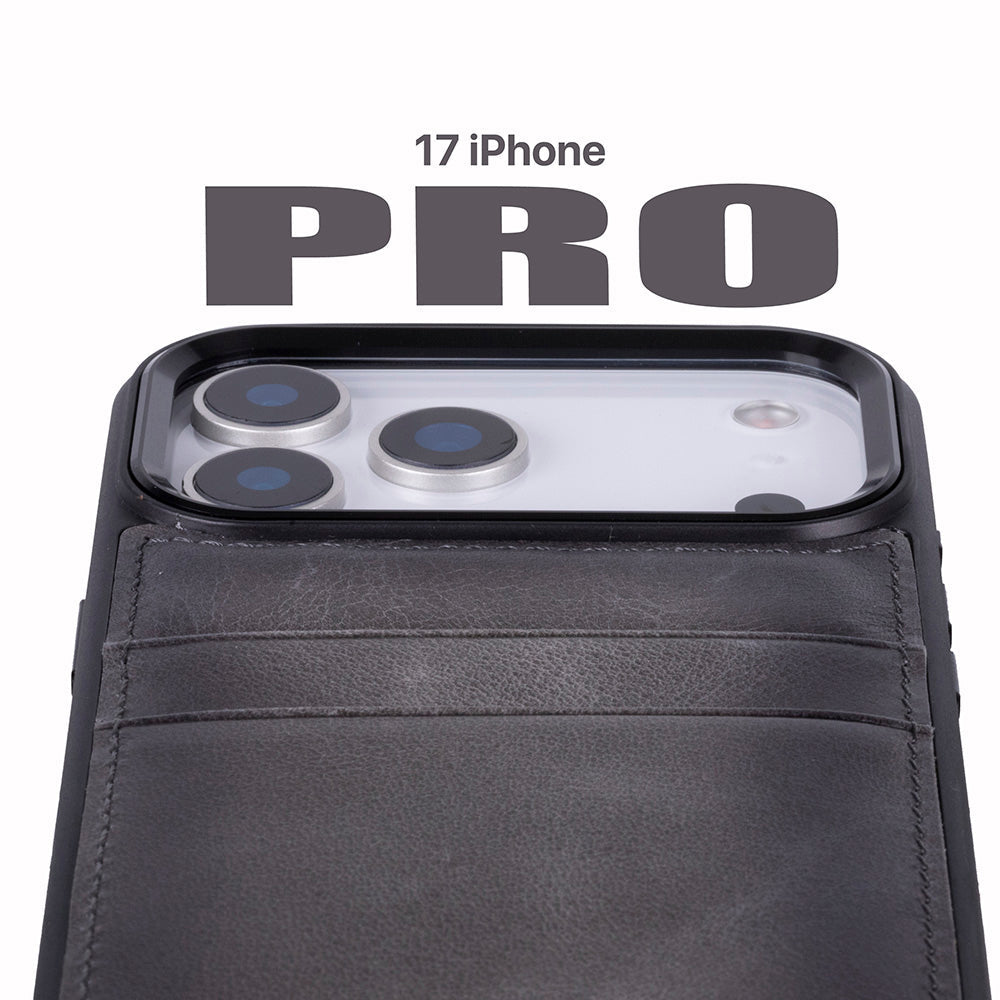 Flex iPhone 17 Pro Leather Case (Card Holder, Bouletta)