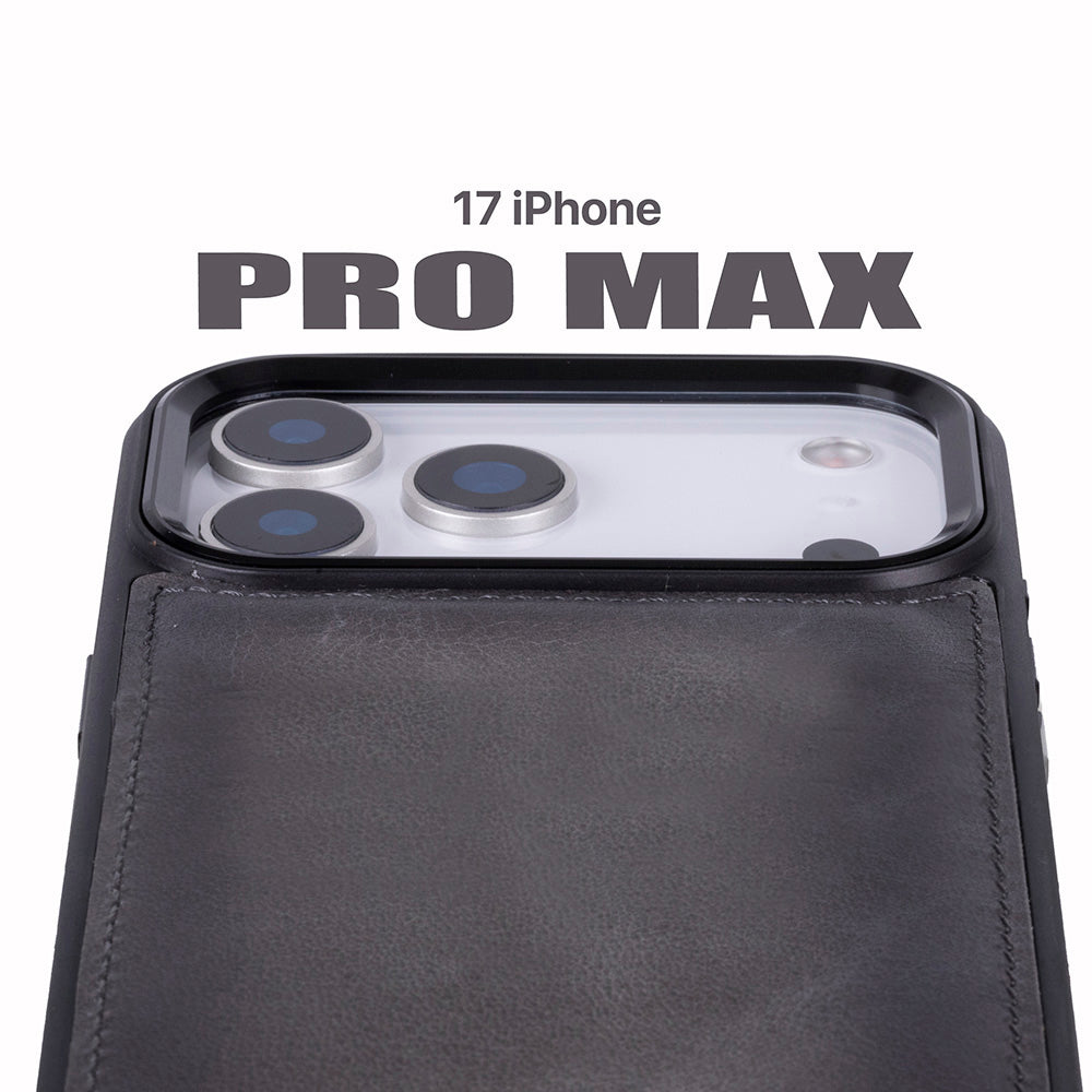 Magic iPhone 17 Pro Max Leather Detachable Wallet Case (RFID, Bouletta)