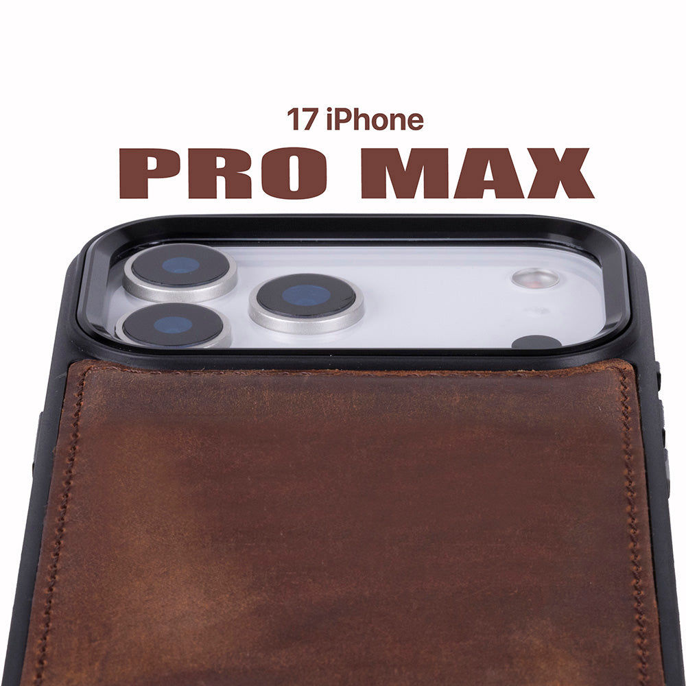 Magic iPhone 17 Pro Max Leather Detachable Wallet Case (RFID, Bouletta)