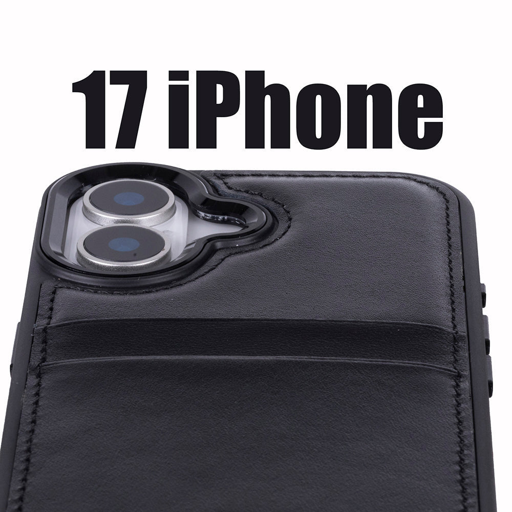 Flex iPhone 17 Deri Kılıf (Kartlık, Bouletta)