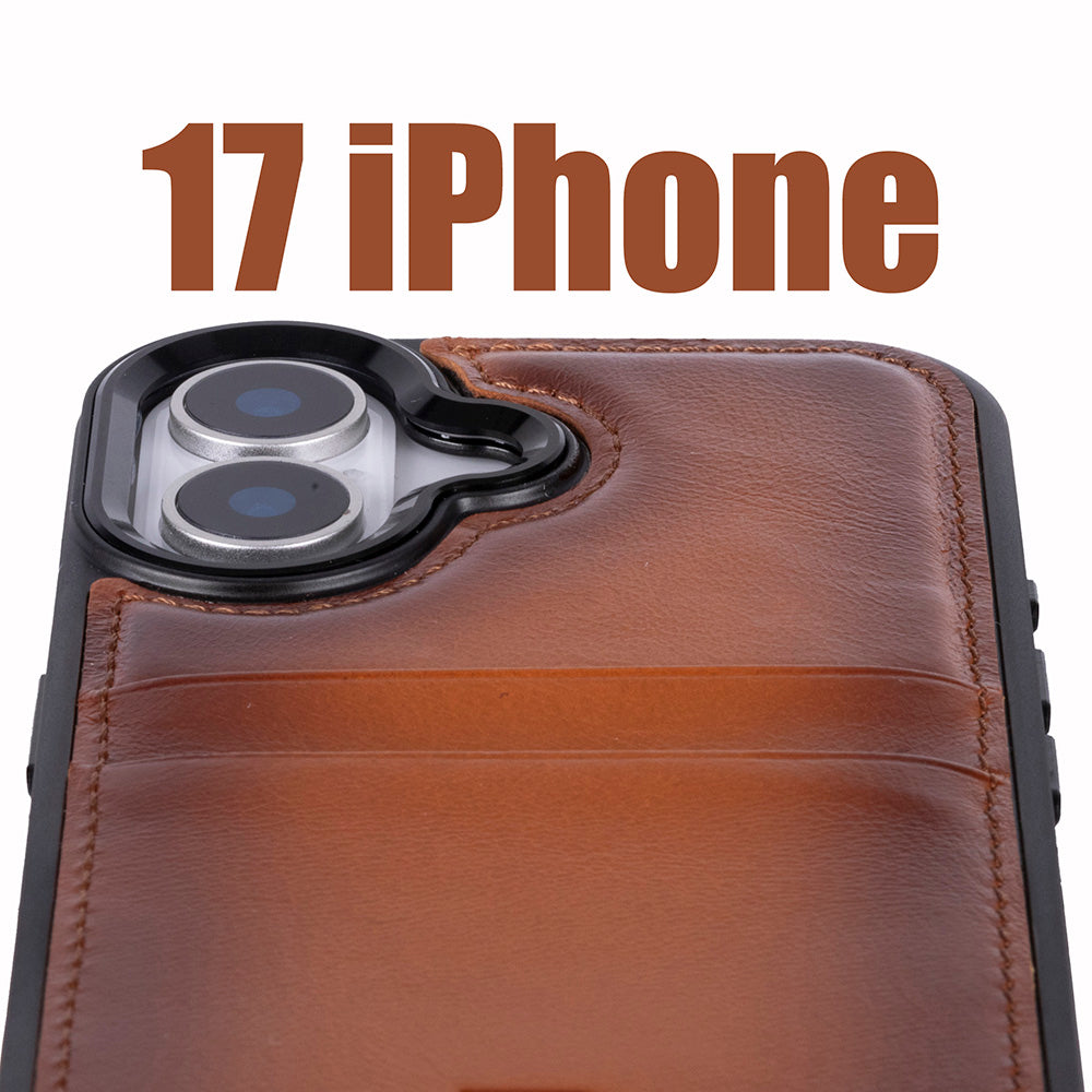 Flex iPhone 17 Deri Kılıf (Kartlık, Bouletta)