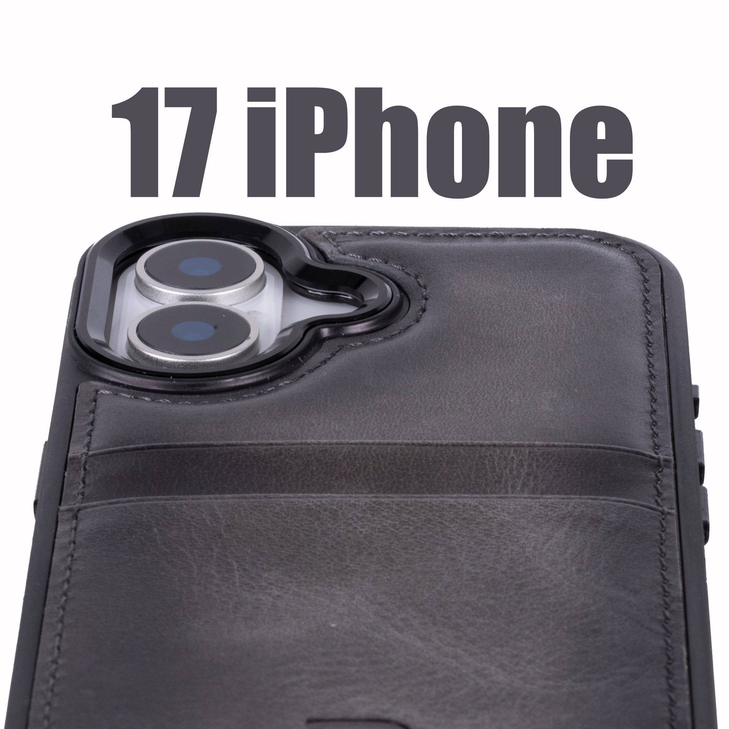 Flex iPhone 17 Deri Kılıf (Kartlık, Bouletta)