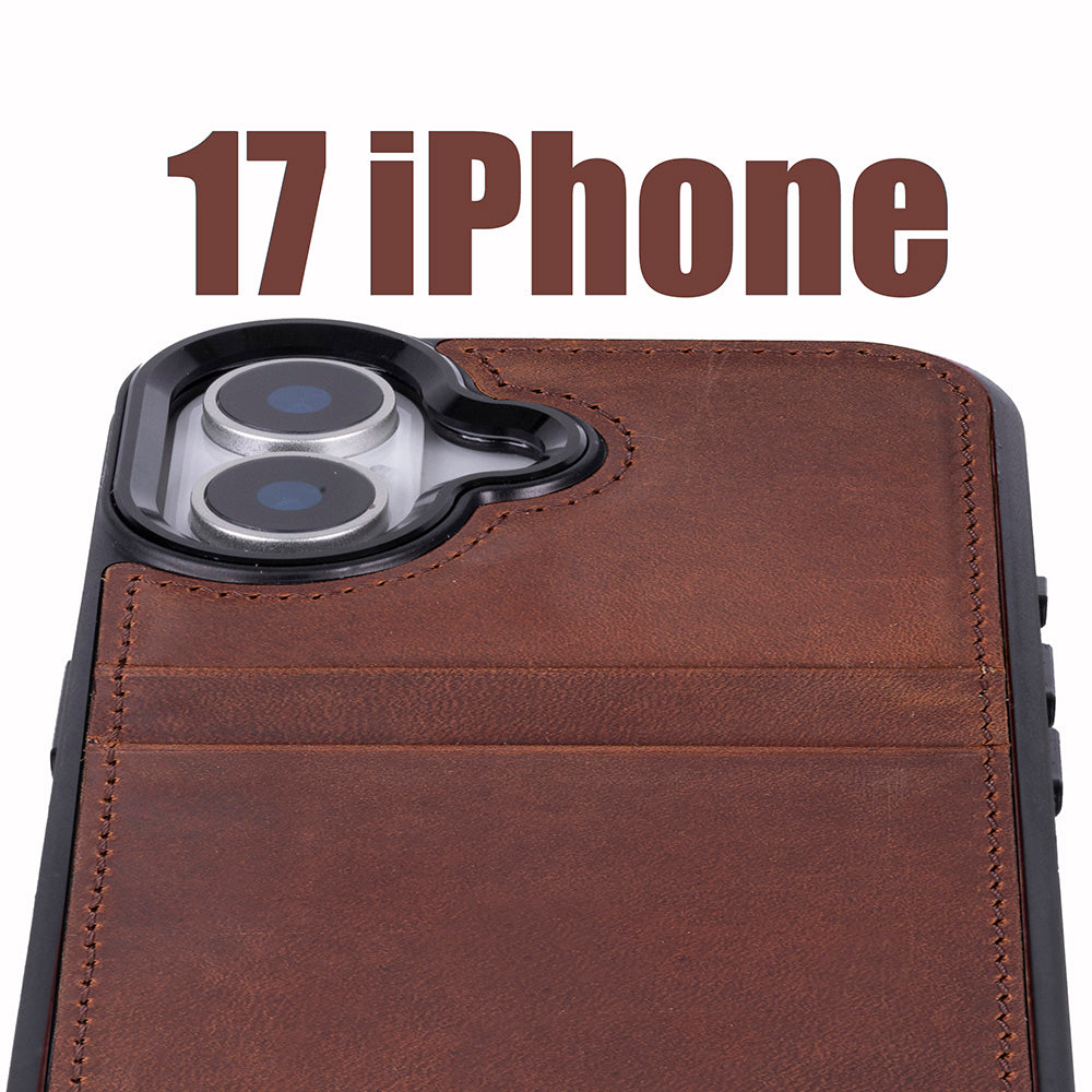 Flex iPhone 17 Deri Kılıf (Kartlık, Bouletta)