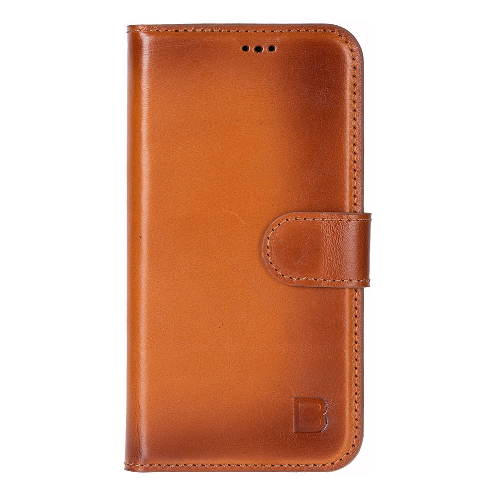 Magic iPhone 17 Detachable Genuine Leather Wallet Case