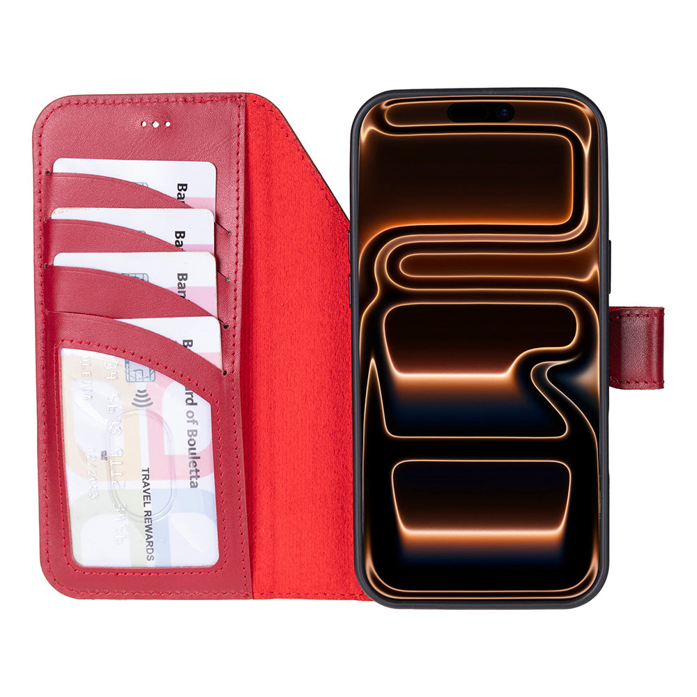 Magic iPhone 17 Pro Max Leather Detachable Wallet Case (RFID, Bouletta)