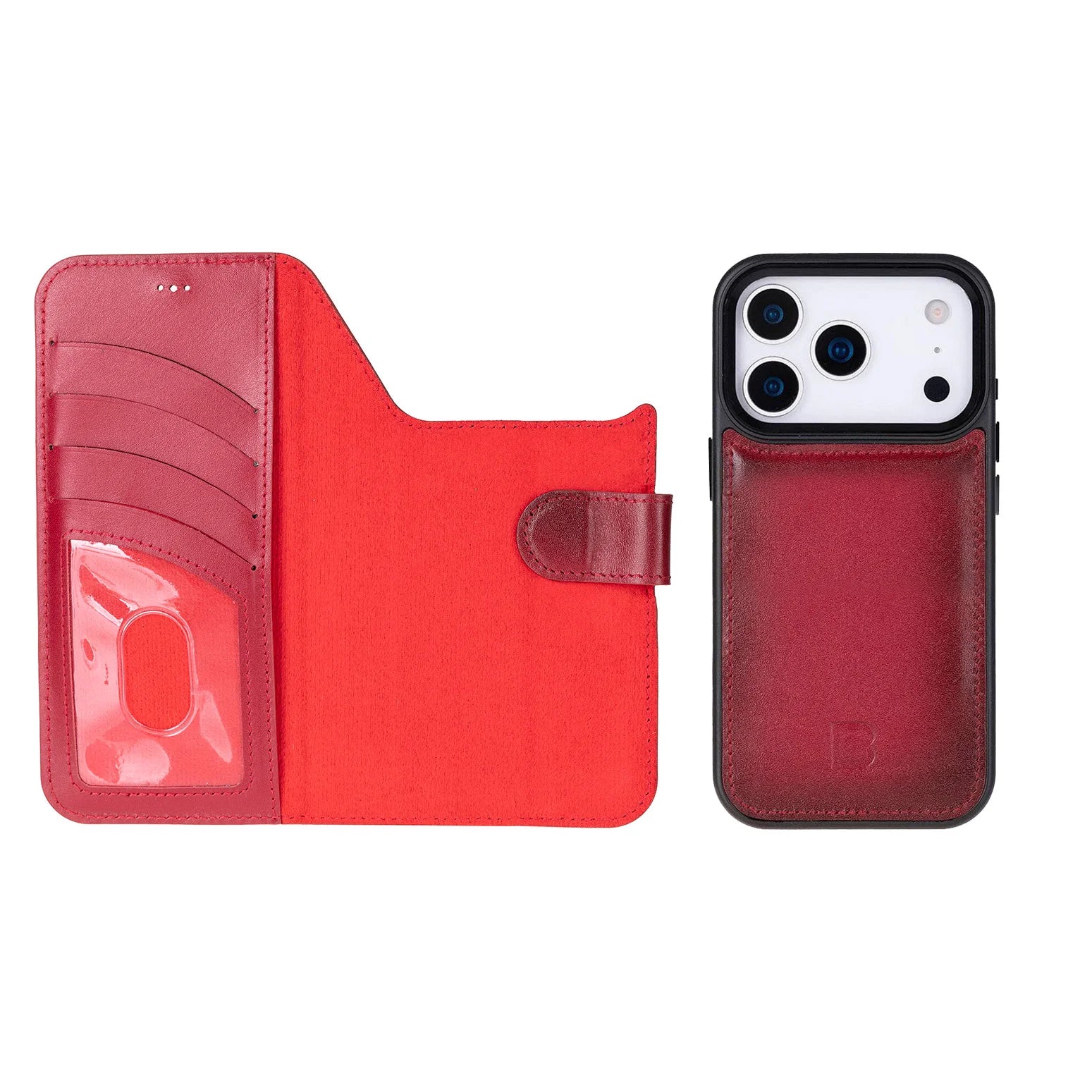 Magic iPhone 17 Pro Deri Ayrılabilir Cüzdan Kılıf (RFID, Bouletta)
