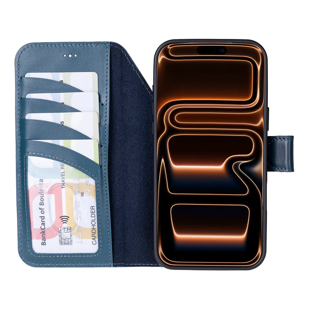 Magic iPhone 17 Pro Deri Ayrılabilir Cüzdan Kılıf (RFID, Bouletta)