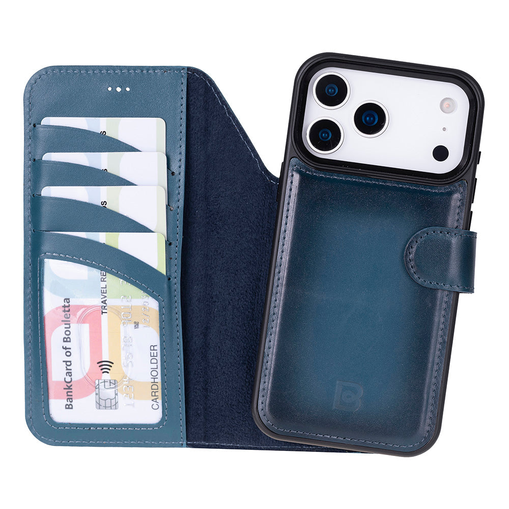 Magic iPhone 17 Pro Max Leather Detachable Wallet Case (RFID, Bouletta)