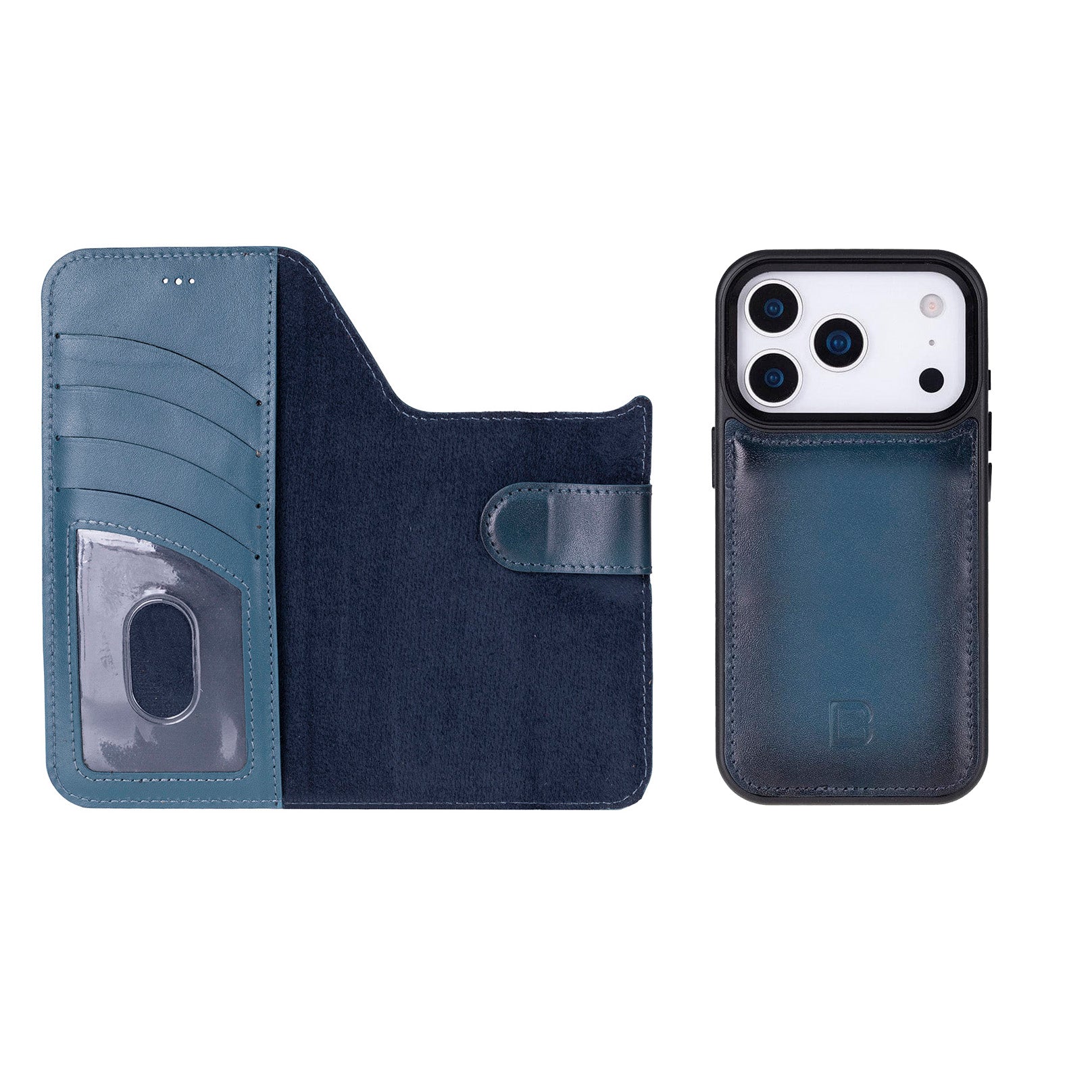 Magic iPhone 17 Pro Max Leather Detachable Wallet Case (RFID, Bouletta)