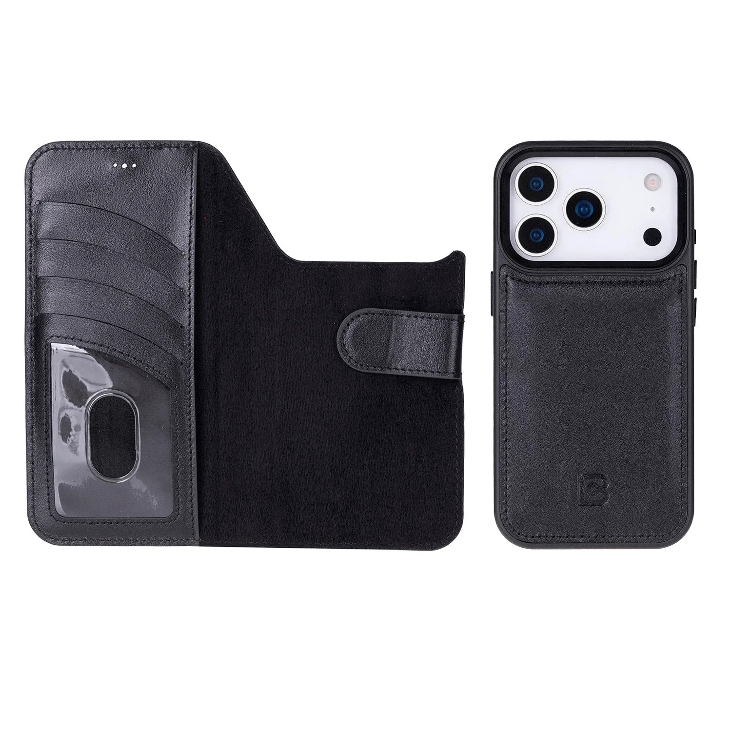 Magic iPhone 17 Pro Deri Ayrılabilir Cüzdan Kılıf (RFID, Bouletta)