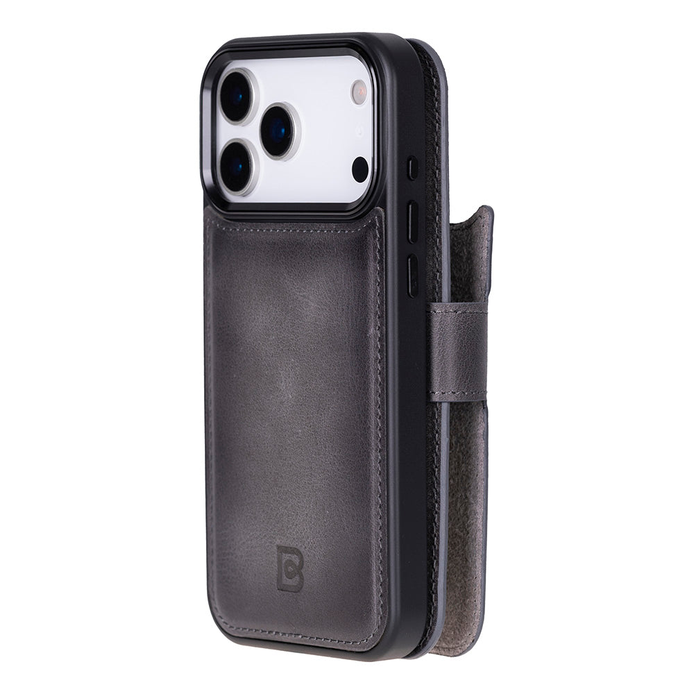Magic iPhone 17 Pro Max Leather Detachable Wallet Case (RFID, Bouletta)