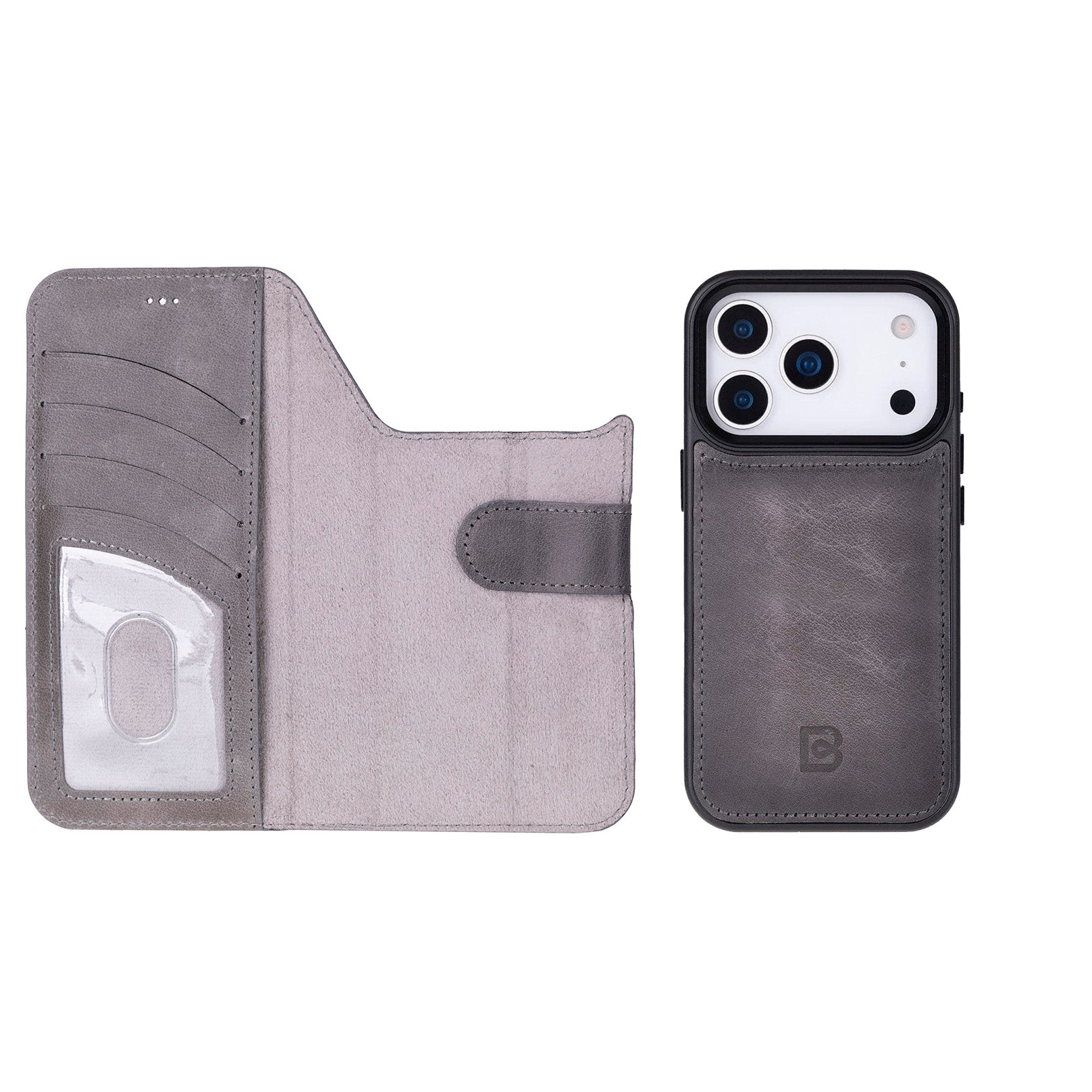 Magic iPhone 17 Pro Max Leather Detachable Wallet Case (RFID, Bouletta)