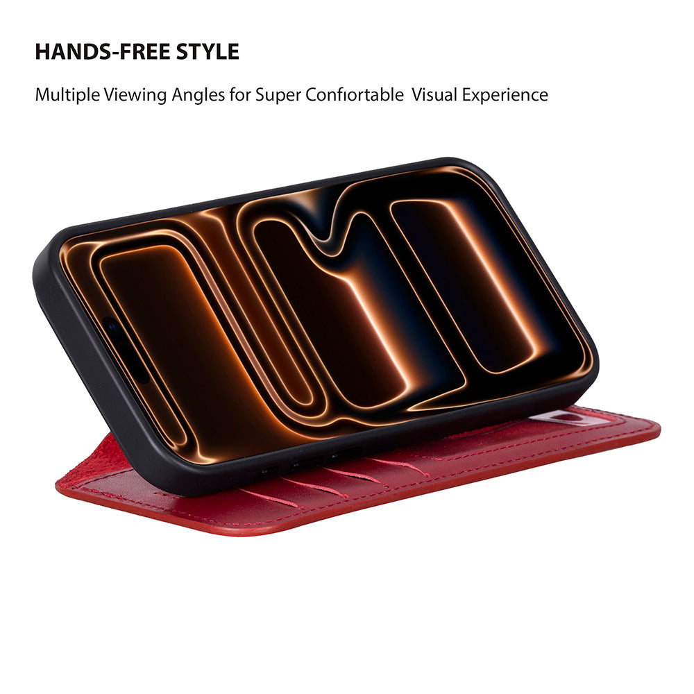 Magic iPhone 17 Pro Max Leather Detachable Wallet Case (RFID, Bouletta)