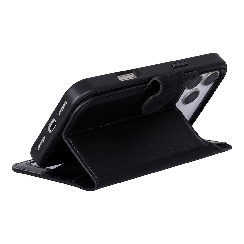 Magic iPhone 17 Pro Deri Ayrılabilir Cüzdan Kılıf (RFID, Bouletta)