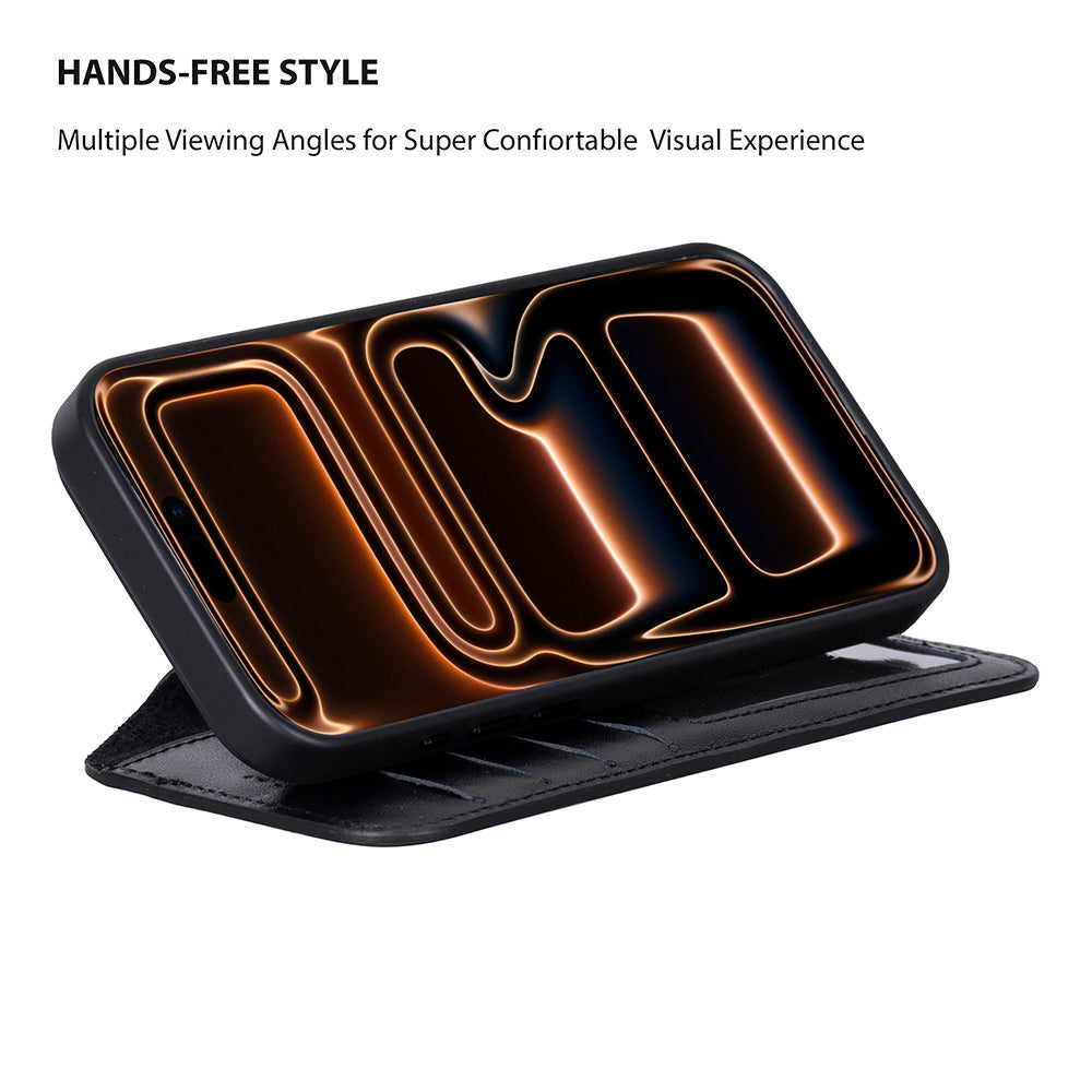 Magic iPhone 17 Pro Max Leather Detachable Wallet Case (RFID, Bouletta)